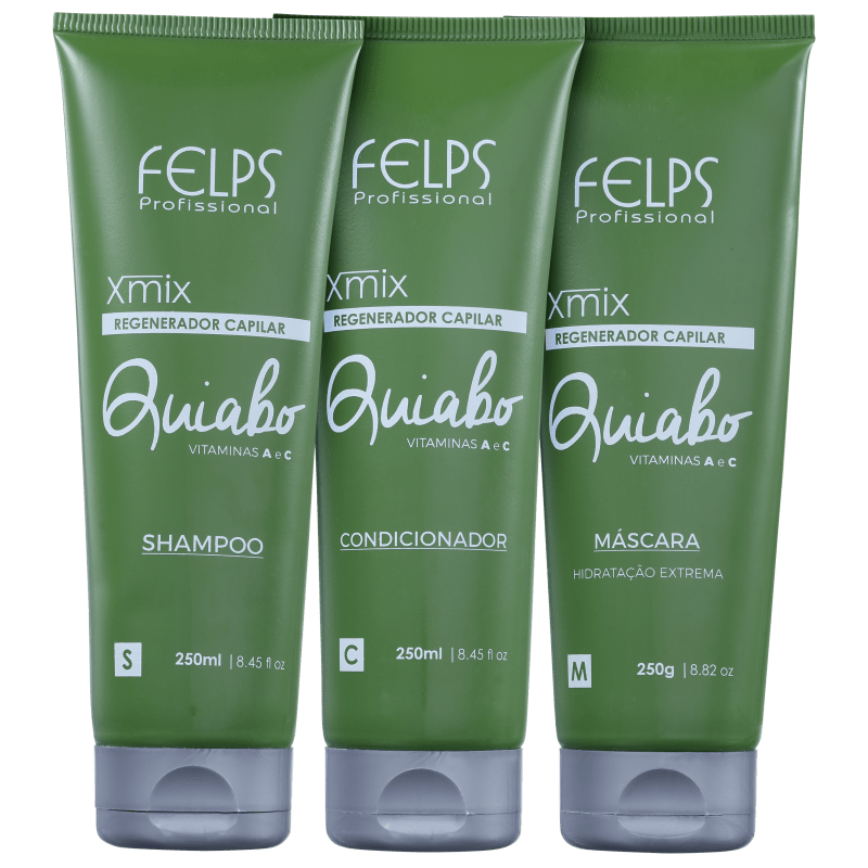 Felps Profissional Xmix Quiabo Cuidado Diário Completo Kit (3 Produtos)