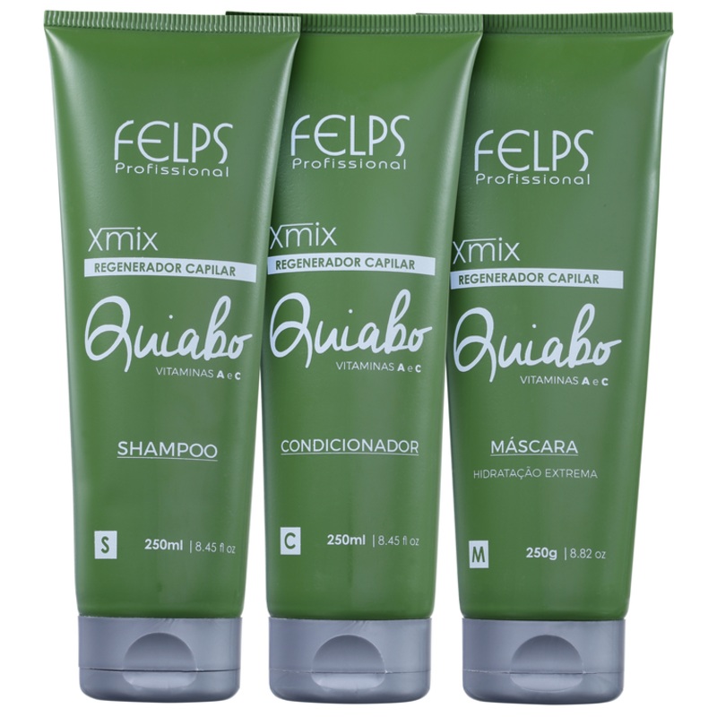 Felps Profissional Xmix Quiabo Cuidado Diário Completo Kit (3 Produtos)