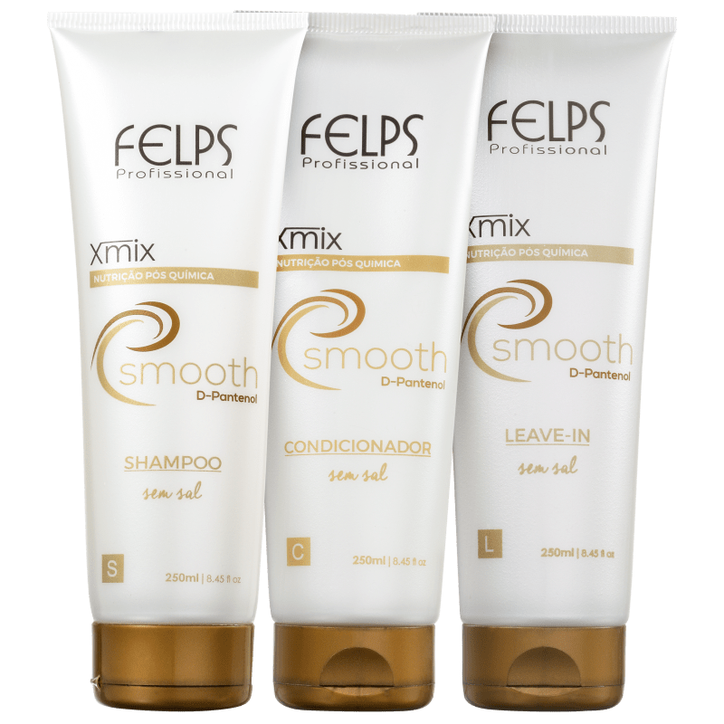 Felps Profissional Xmix Smooth Proteção Pós-Química Kit (3 Produtos)