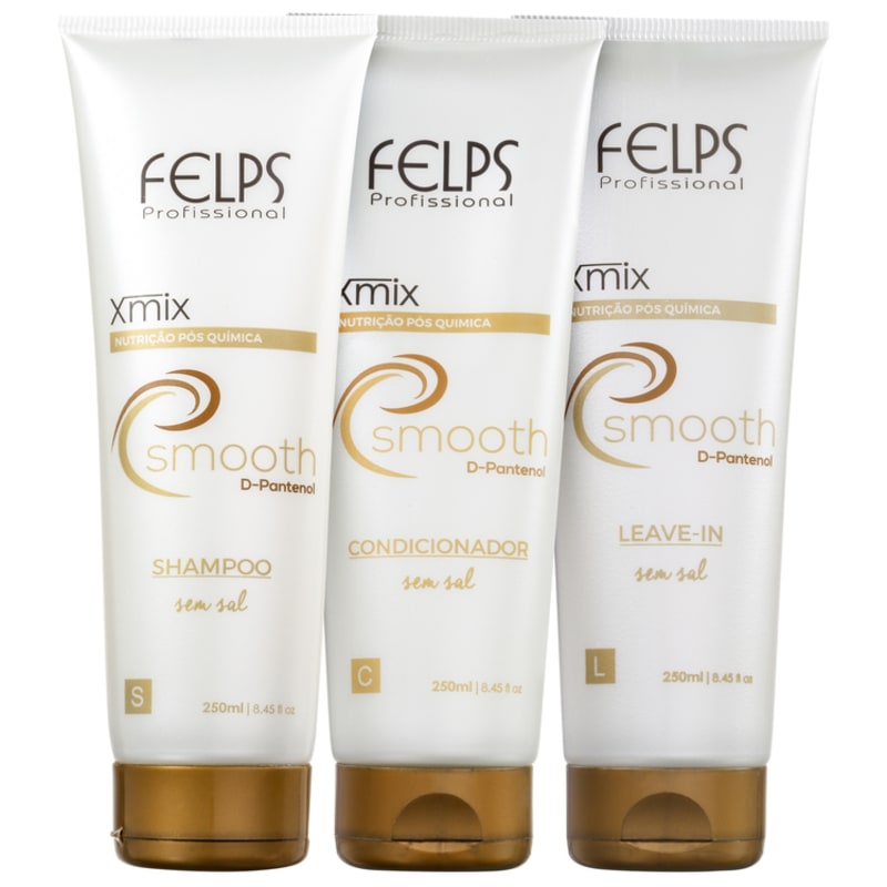 Felps Profissional Xmix Smooth Proteção Pós-Química Kit (3 Produtos)
