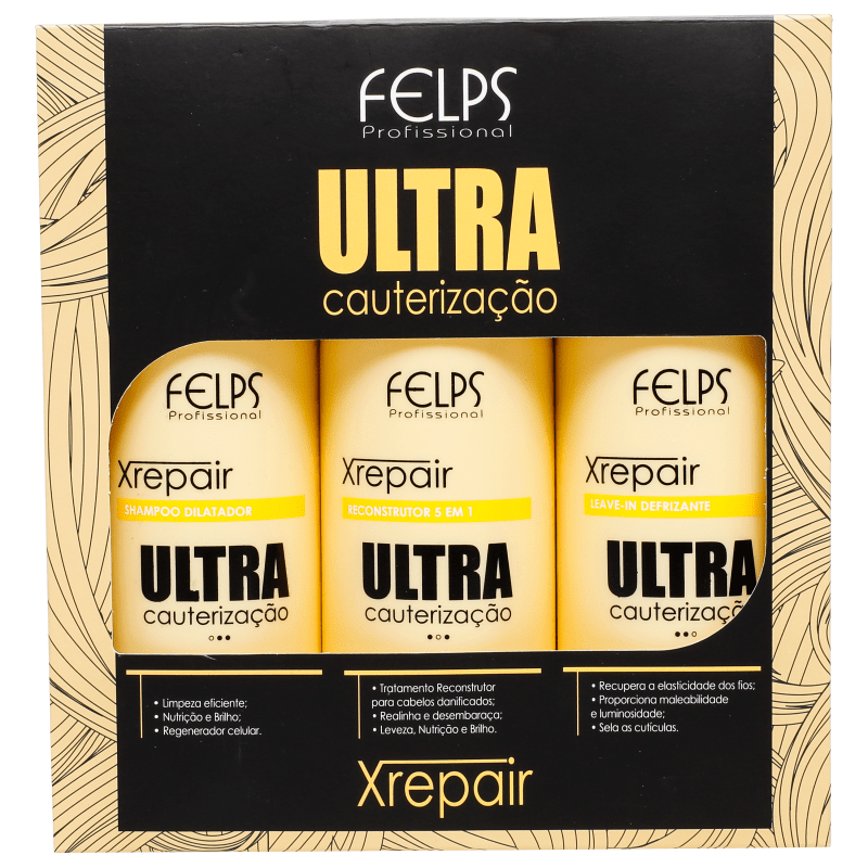 Felps Profissional Xrepair Ultra Cauterização Kit (3 Produtos)