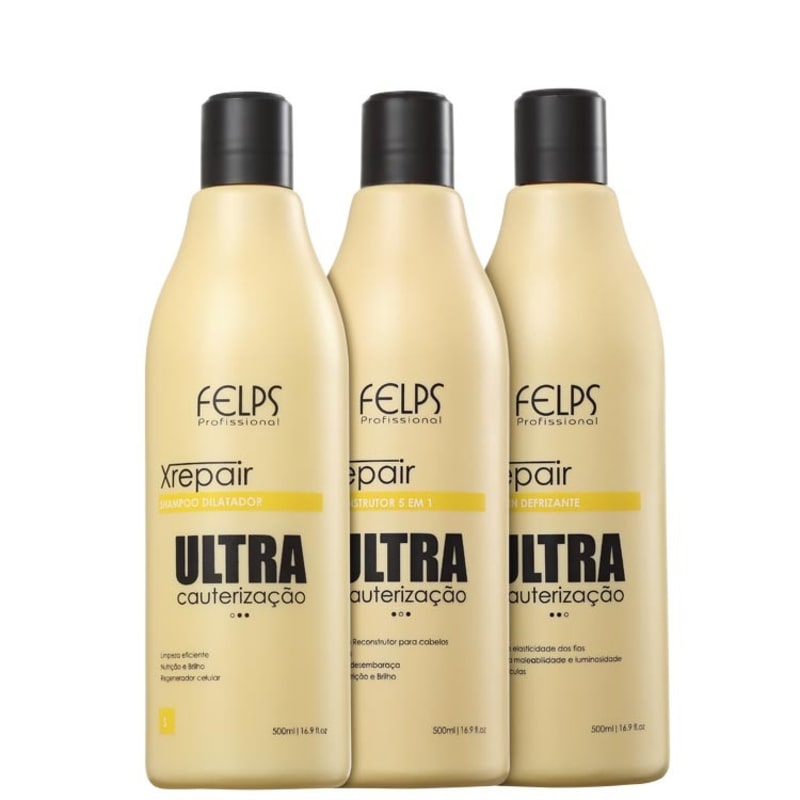 Felps Profissional Xrepair Ultra Cauterização Kit (3 Produtos)