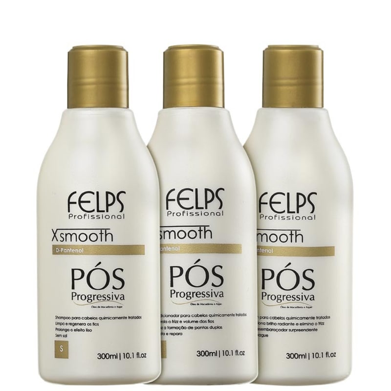 Felps Profissional XSmooth D-Pantenol Pós-Progressiva Trio Kit (3 Produtos)