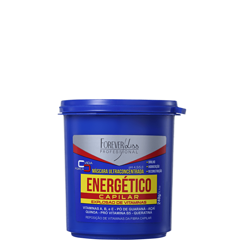 Forever Liss Professional Energético Capilar - Máscara de Tratamento 240g
