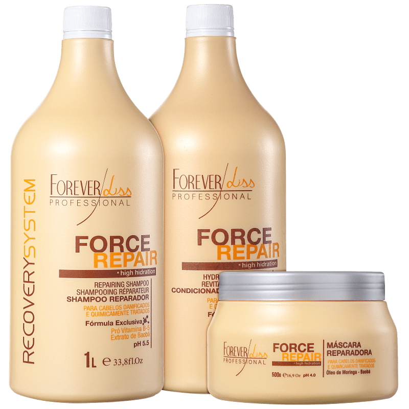 Forever Liss Professional Force Repair Salon Trio Kit (3 Produtos)