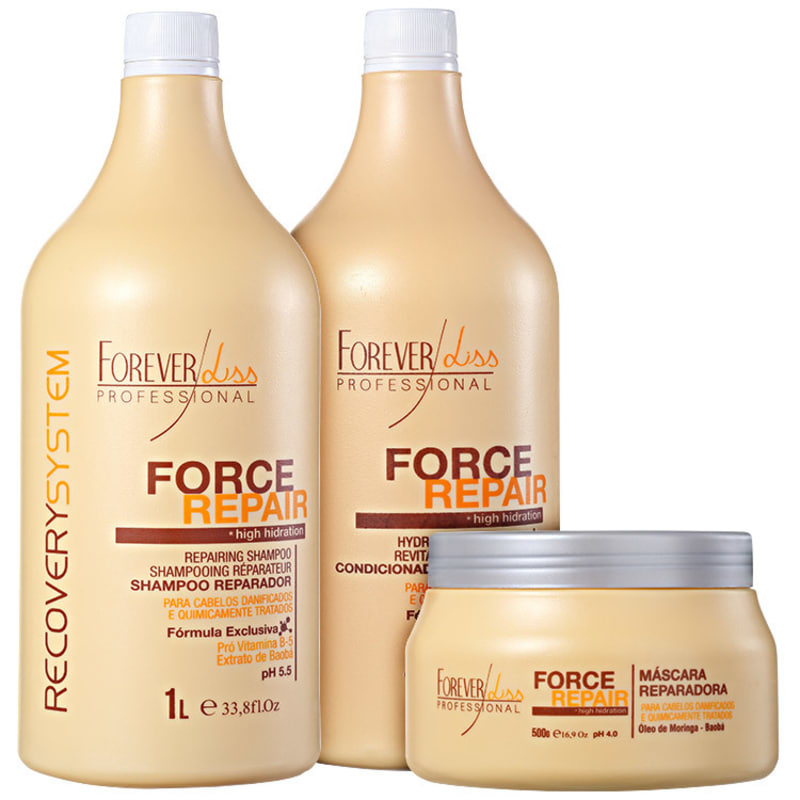 Forever Liss Professional Force Repair Salon Trio Kit (3 Produtos)