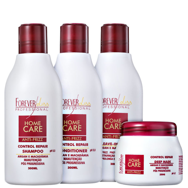 Forever Liss Professional Home Care Anti-Frizz Liso Total Kit (4 Produtos)