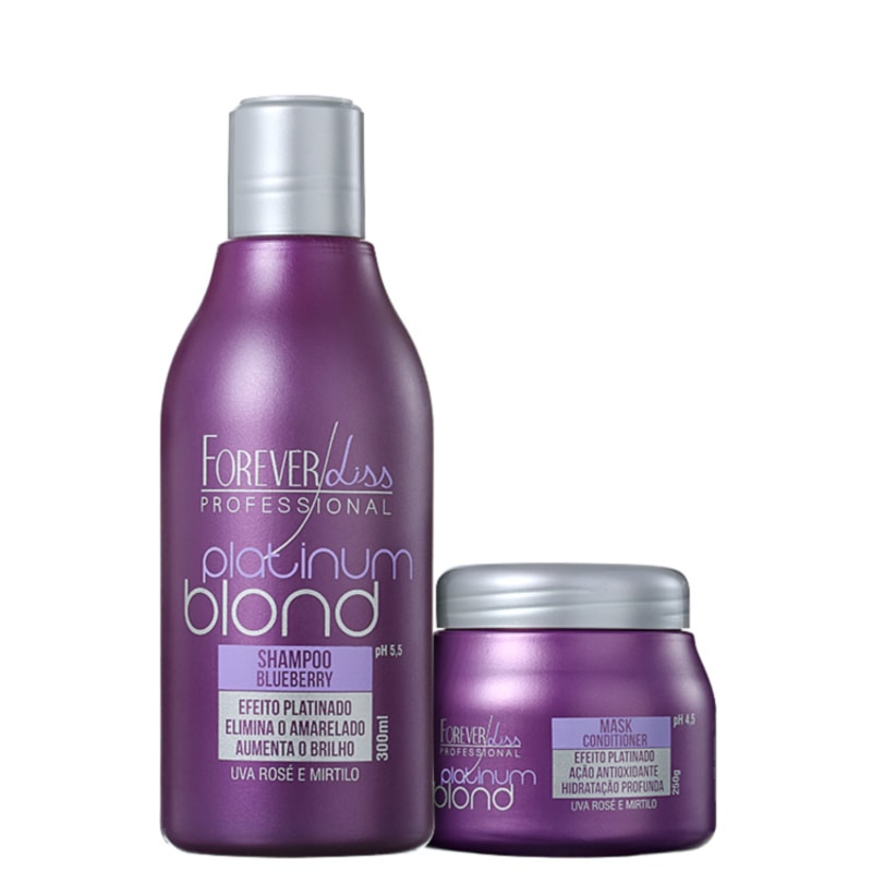 Forever Liss Professional Platinum Blond Loiro Incrível Kit (2 Produtos)