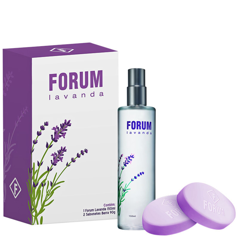 Conjunto Lavanda Forum Feminino - Deo Colônia 150ml + Sabonete 2x 90g