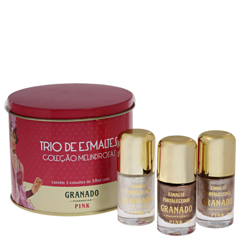 Kit Granado Pink Trio Melindrosas de Esmaltes