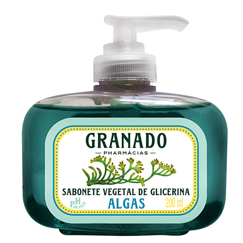 Granado Sabonete Vegetal de Glicerina e Algas - Sabonete Líquido 200ml