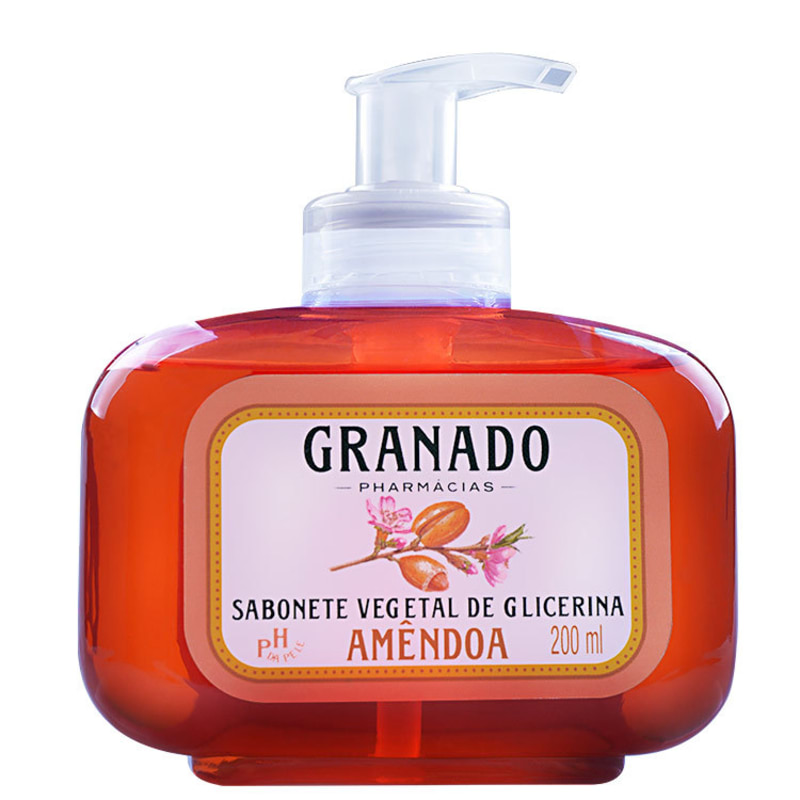 Granado Sabonete Vegetal de Glicerina e Amêndoas - Sabonete Líquido 200ml