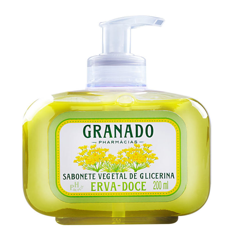 Granado Sabonete Vegetal de Glicerina e Erva-Doce - Sabonete Líquido 200ml