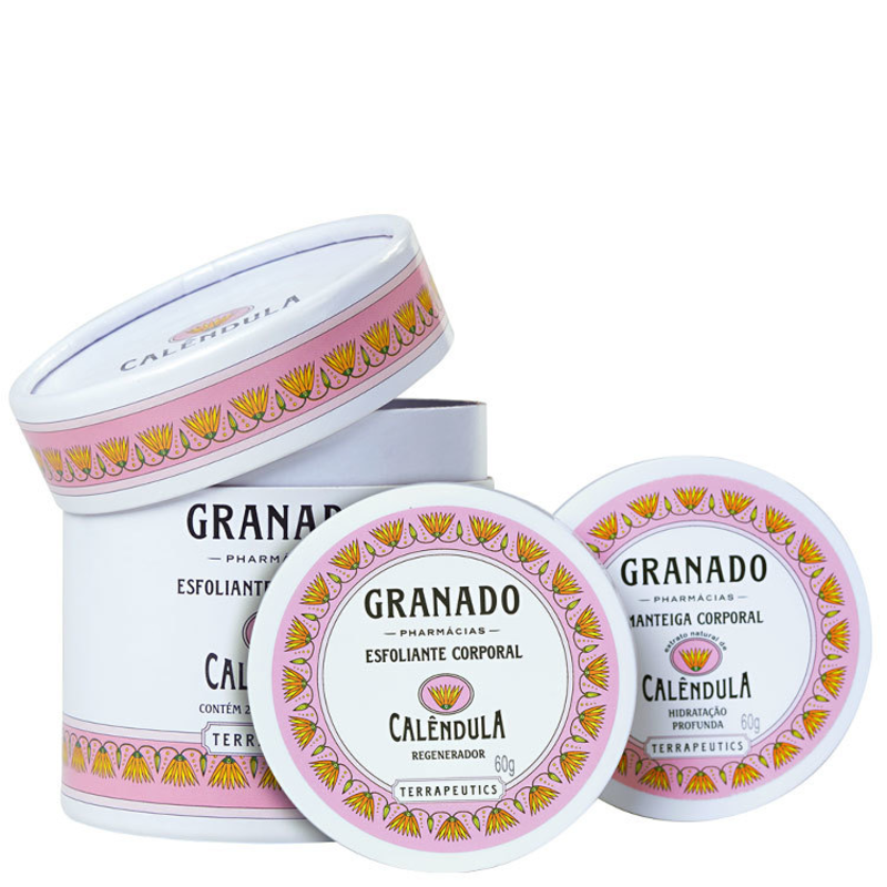 Kit Granado Terrapeutics Calêndula - Esfoliante 60g + Hidratante 60g