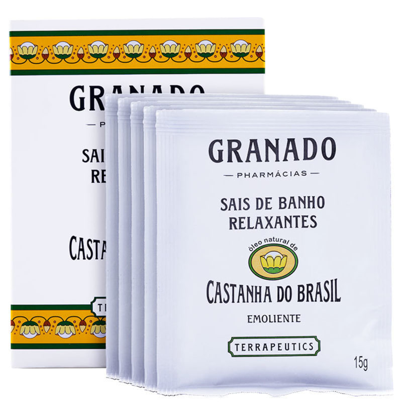 Granado Terrapeutics Relaxantes Castanha do Brasil - Sais de Banho 5x17g