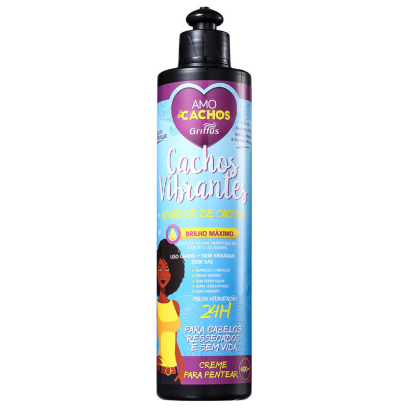 Griffus Amo Cachos Vibrantes - Ativador de Cachos 400ml