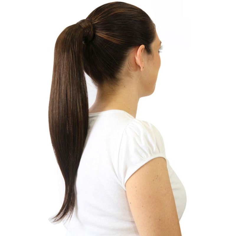 Hairdo Rabo de Cavalo Liso - Chocolate Com Mechas Cobre 46Cm