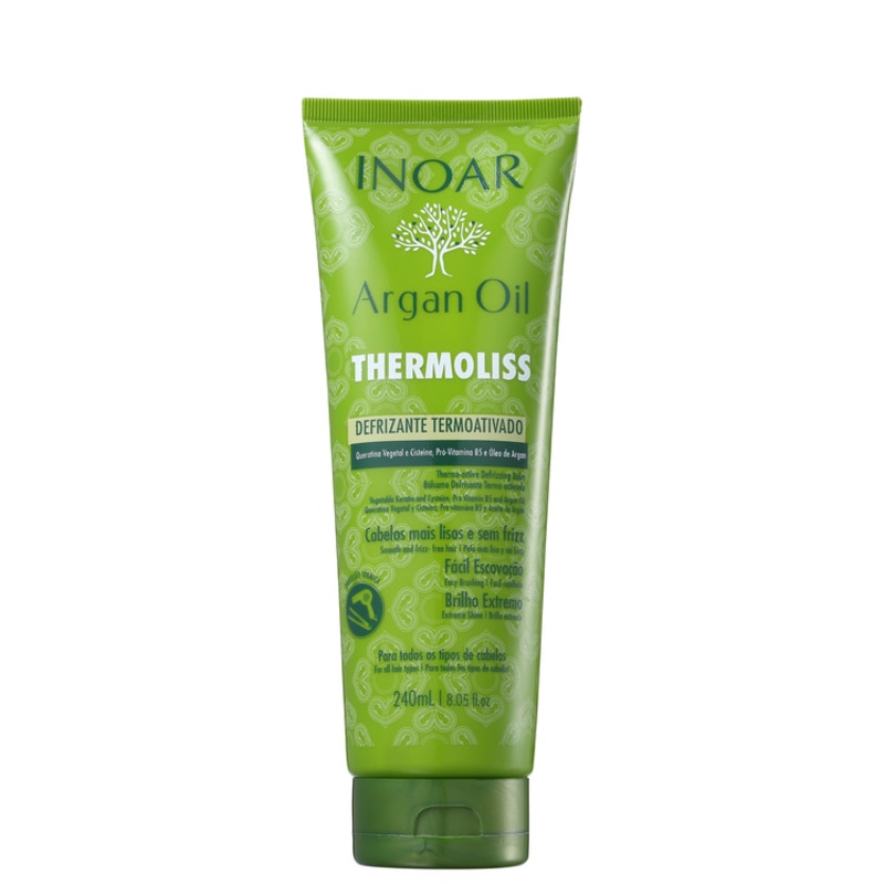 Inoar Argan Oil Thermoliss Desfrizante Termoativado - Bálsamo Antifrizz 240ml