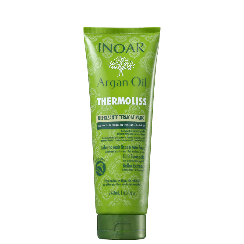Inoar Argan Oil Thermoliss Desfrizante Termoativado - Bálsamo Antifrizz 240ml