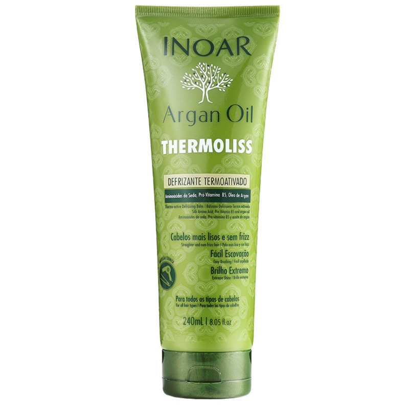 Inoar Argan Oil Thermoliss Desfrizante Termoativado - Bálsamo Antifrizz 240ml