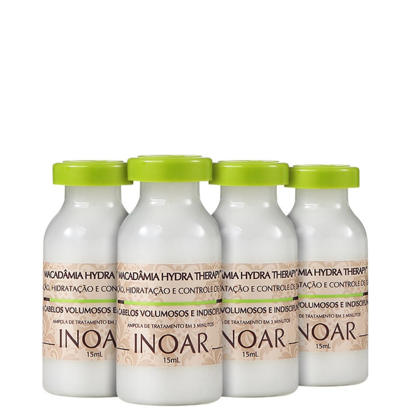 Inoar Macadâmia Hydra Therapy - Ampola de Tratamento 4x 15ml