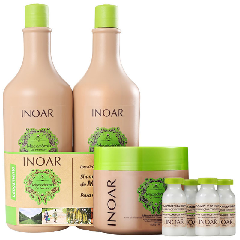 Inoar Macadâmia Oil Premium Hidratação Intensa Kit (4 Produtos)