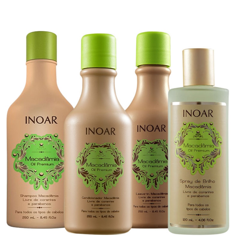 Inoar Macadâmia Oil Premium Kit de Brilho (4 Produtos)