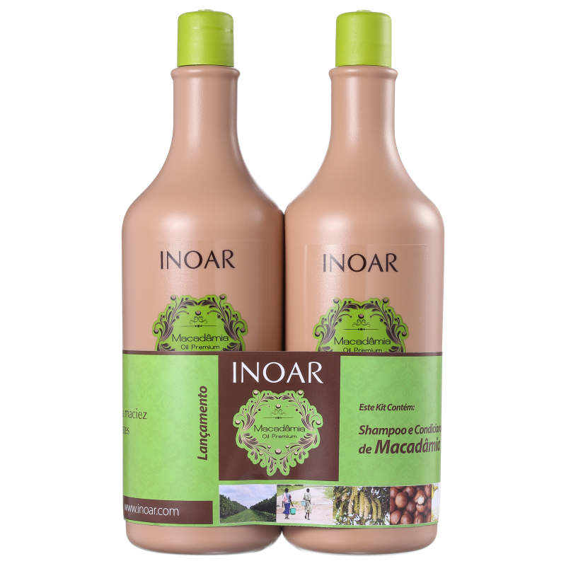 Inoar Macadâmia Oil Premium Kit de Tratamento Diário - 1000ml (2 Produtos)