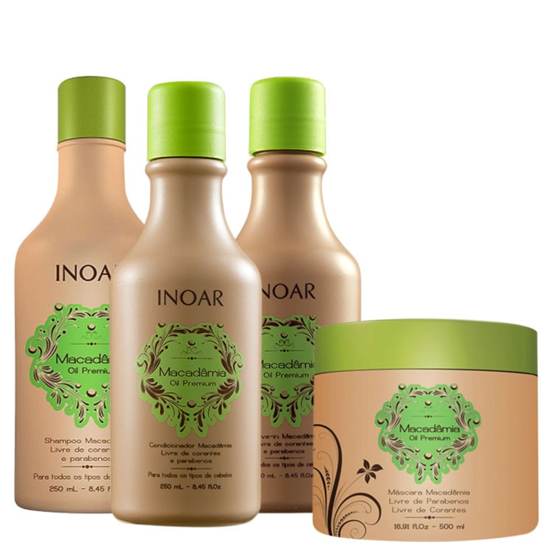 Inoar Macadâmia Oil Premium Kit de Tratamento Intensivo (4 Produtos)