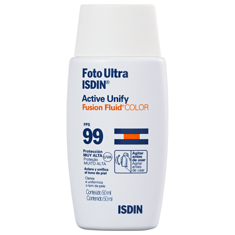 ISDIN Foto Ultra Active Unify Fusion Fluid Color - Loção Clareadora de Manchas 50ml