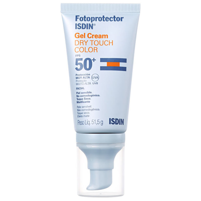 ISDIN Fotoprotector Gel Cream Dry Touch Color FPS 50 - Protetor Solar Facial em Creme 50ml