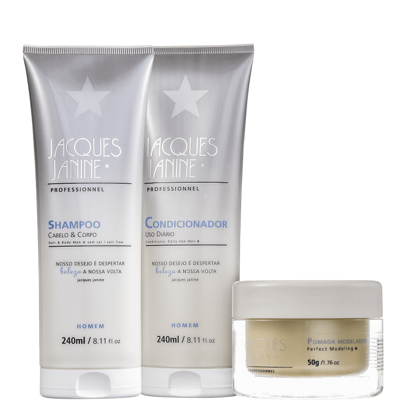 Jacques Janine Professionnel Exclusivo para Homens Pomada Kit (3 Produtos)