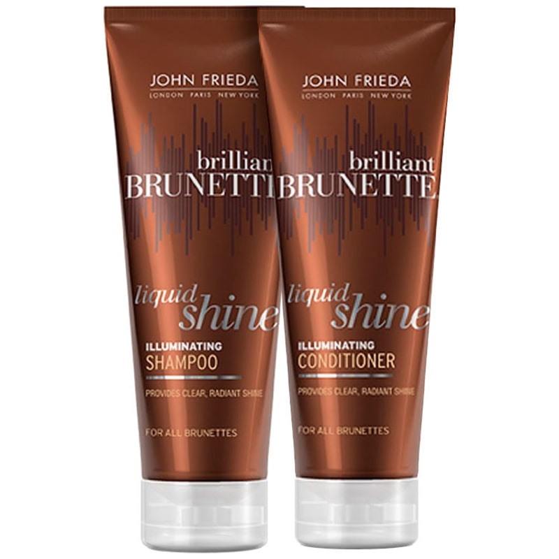 John Frieda Brilliant Brunette Liquid Shine Illuminating Duo Kit (2 Produtos)