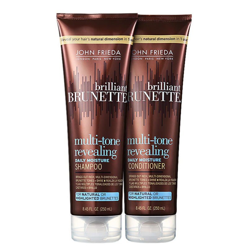 John Frieda Brilliant Brunette Moisturizing Duo Kit (2 Produtos)