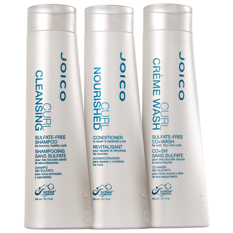 Joico Curl Cleansing Nourished Co+Wash Triplo Kit (3 Produtos)