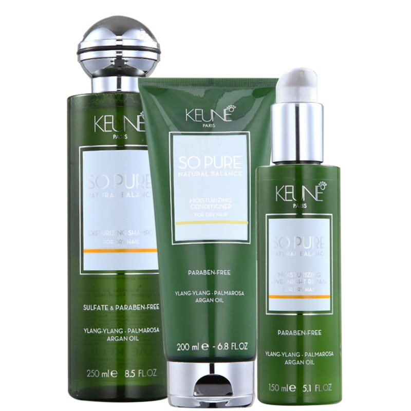 Keune So Pure Moisturizing Overnight Repair Kit (3 Produtos)