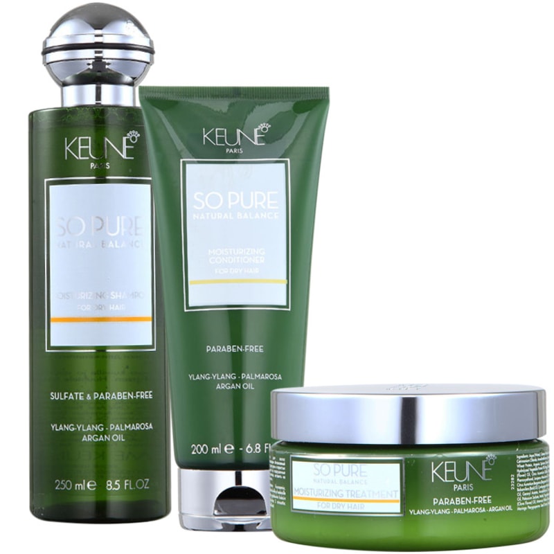 Keune So Pure Moisturizing Treatment Kit (3 Produtos)
