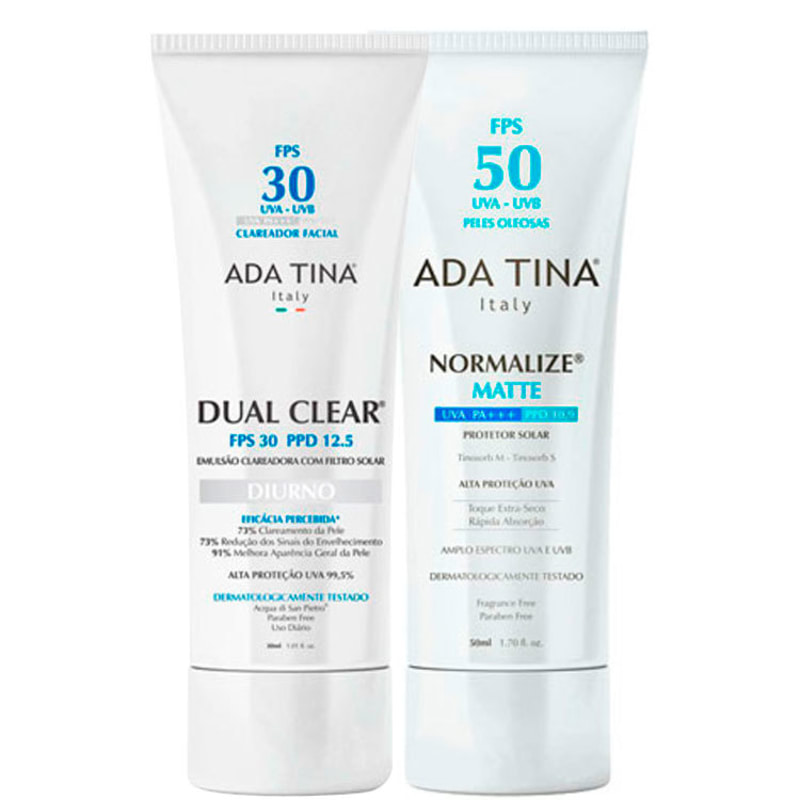 Kit Ada Tina Dual Clear Normalize Matte (2produtos)