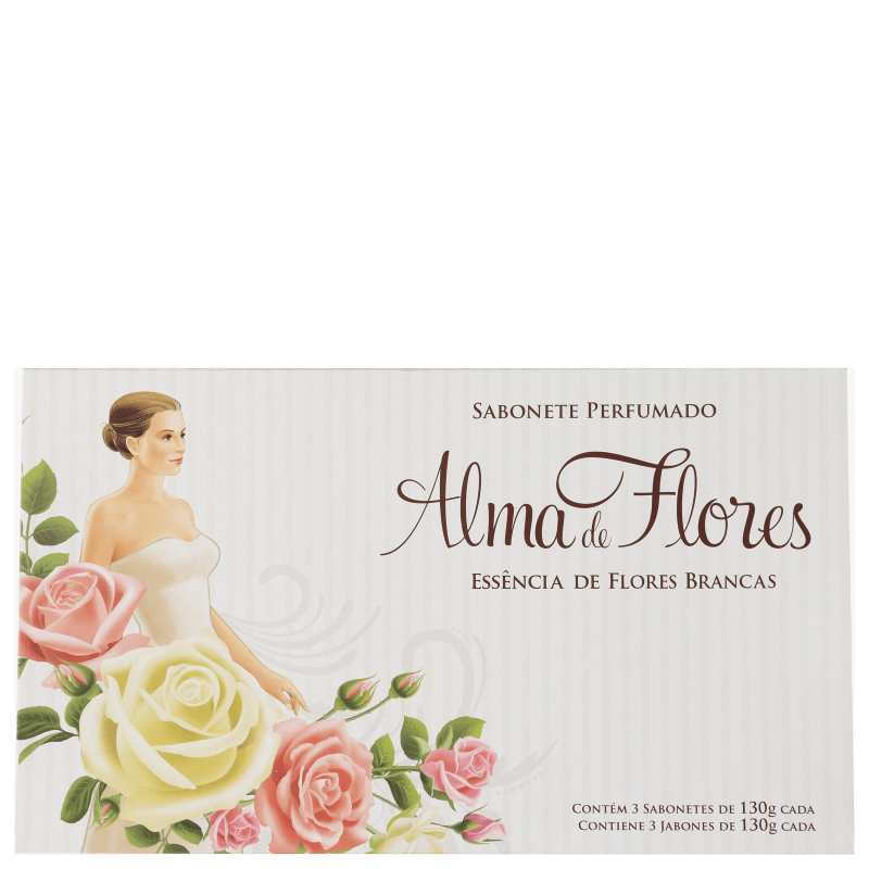 Kit Alma de Flores Essência de Flores Brancas - Sabonetes em Barra 3x130g