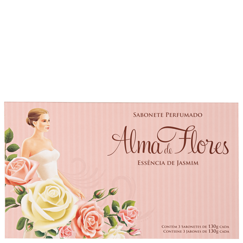 Kit Alma de Flores Essência de Jasmim - Sabonetes em Barra 3x130g