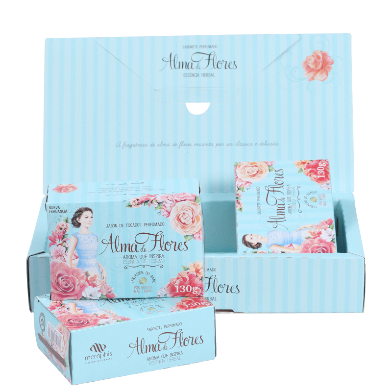 Kit Alma de Flores Herbal - Sabonetes em Barra 3x130g