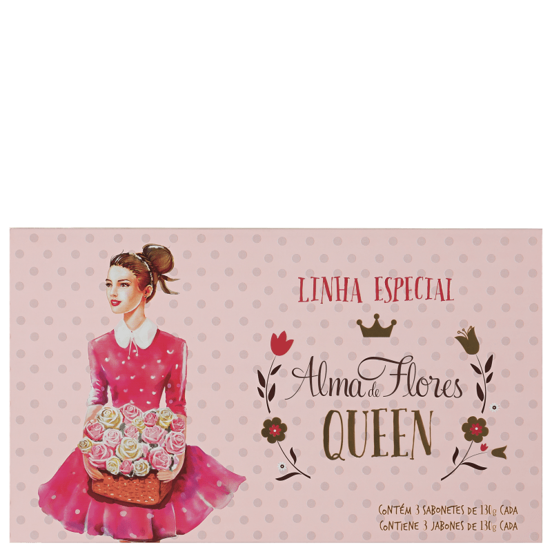 Kit Alma de Flores Queen - Sabonetes em Barra 3x130g