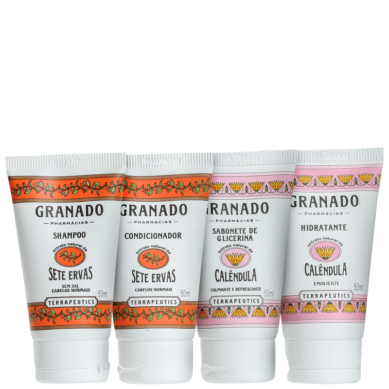 Kit Banho Granado Terrapeutics Amenities Calêndula Sete Ervas (4 produtos)