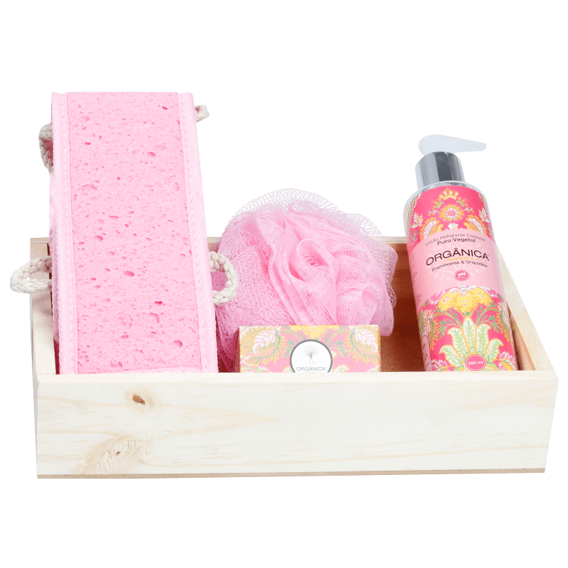 Kit Banho Orgânica Beleza Framboesa & Orquídea (4 produtos)