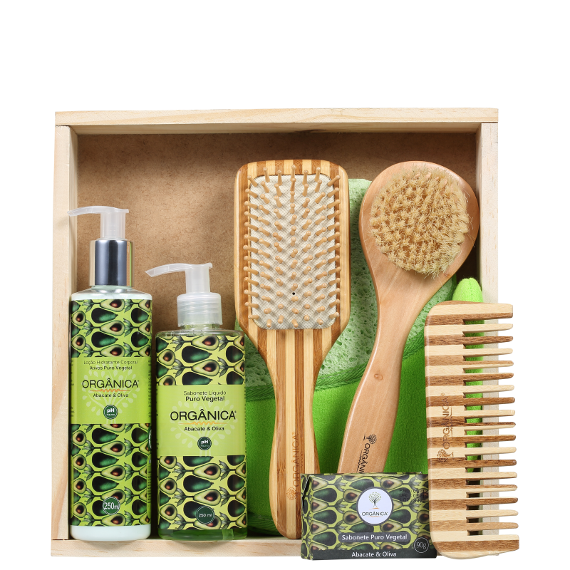 Kit Banho Orgânica Conforto Abacate e Oliva (7 produtos)