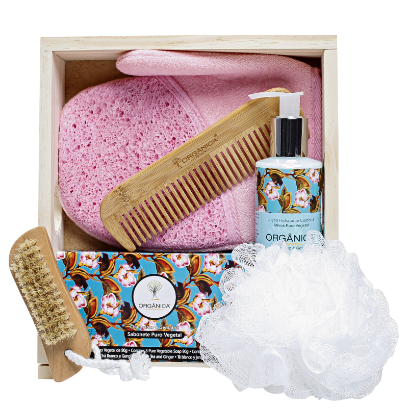 Kit Banho Orgânica Infinito Chá Branco & Gengibre (8 produtos)