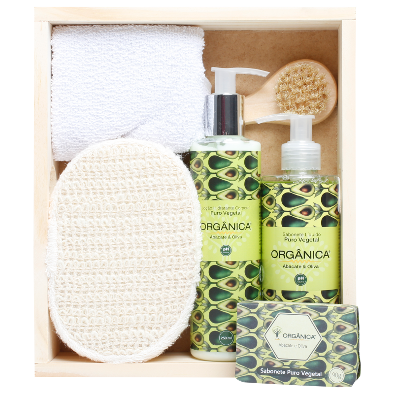 Kit Banho Orgânica Meu Momento Abacate & Oliva (6 produtos)