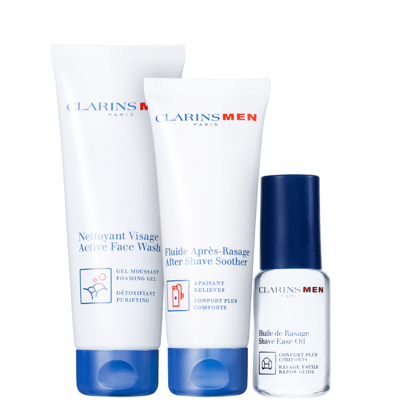 Kit Barba Clarins Men Ease Shave (3 produtos)