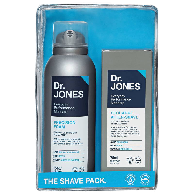 Kit Barba Dr. Jones The Shave Pack (2 produtos + Estojo)