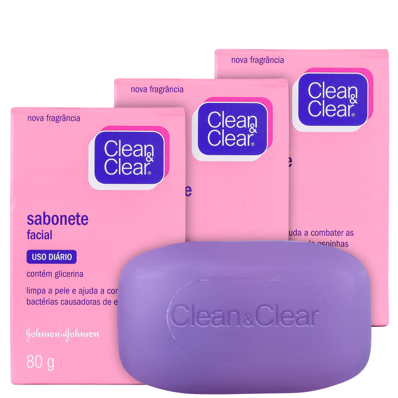 Kit Clean & Clear Uso Diário Rosto Saudável (3 produtos)